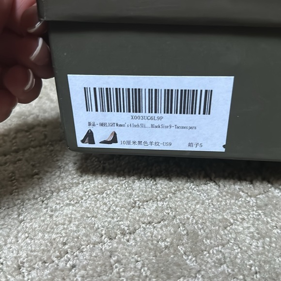 Ambelight Black Leather Heels Size 8.5 - Picture 2 of 3